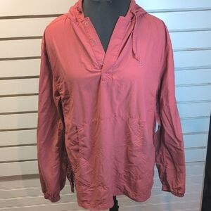 Coolibar Terracotta 1/4 Snap Hoodie Sun Protection Vented Long Sleeve Size Small